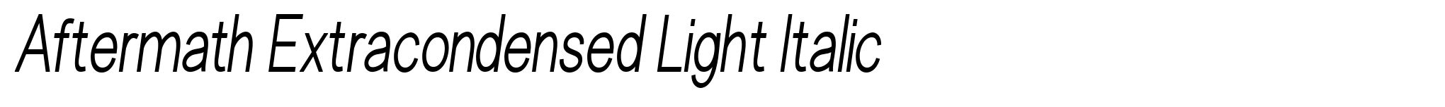 Aftermath Extracondensed Light Italic image